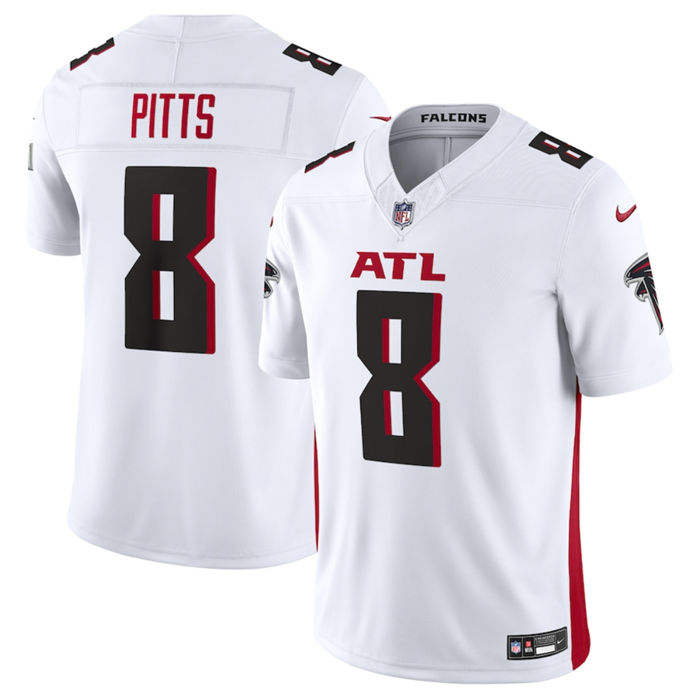 Men's Atlanta Falcons #8 Kyle Pitts White 2023 F.U.S.E. Vapor Untouchable Limited Stitched Football Jersey